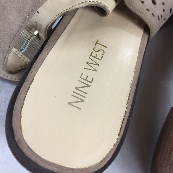 Nine West Perforated Open Toe Low Ankle Booties - Picture 6 of 9